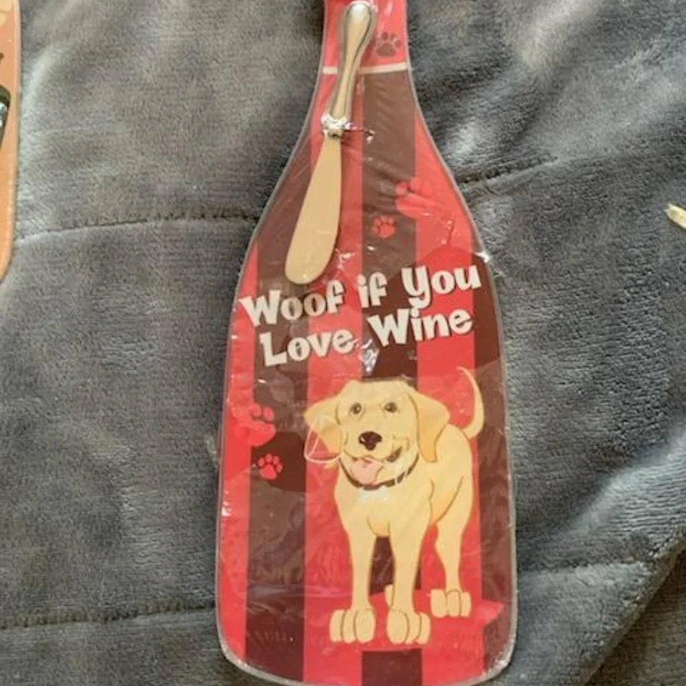 Woof if you love wine Cheese Server Set